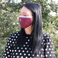 Reusable Fashion Face Mask - Red Mandala Heart (Adult)
