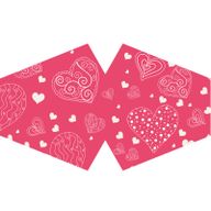 Reusable Fashion Face Mask - Pink Hearts (Adult)