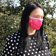 Reusable Fashion Face Mask - Pink Hearts (Adult)