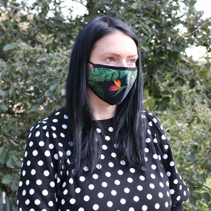 Reusable Fashion Face Mask - Green Jungle (Adult)