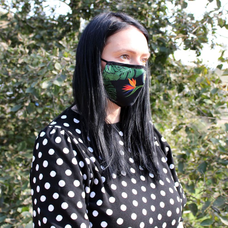 Reusable Fashion Face Mask - Green Jungle (Adult)