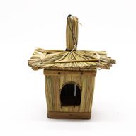 Small Square Seagrass Bird House 18x13cm