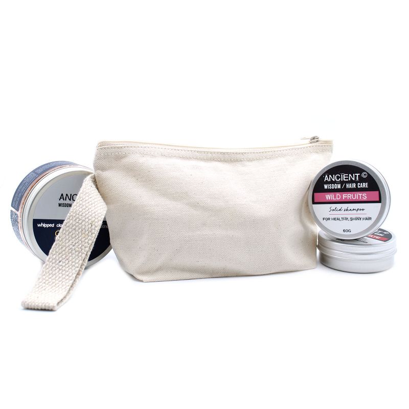 Natural Cotton Toiletry Bag 10 oz - Hand Holder