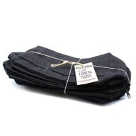 Black Cotton Toiletry Bag 10 oz - Classic Square