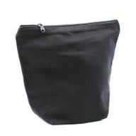 Black Cotton Toiletry Bag 10 oz - Medium Pouch