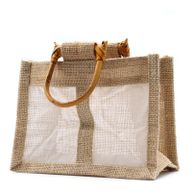 Pure Jute and Cotton Window Gift Bag - Two Windows Natural