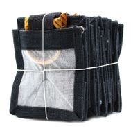 Pure Jute and Cotton Window Gift Bag - One Window Black