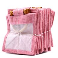 Pure Jute and Cotton Window Gift Bag - One Window Rose