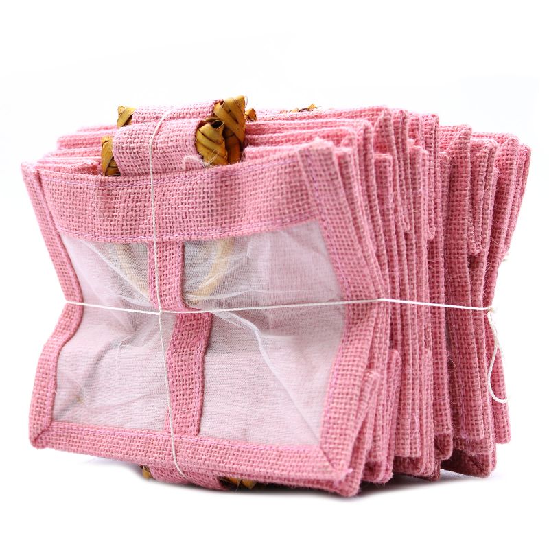 Pure Jute and Cotton Window Gift Bag - Two Windows Rose