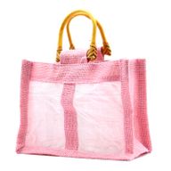Pure Jute and Cotton Window Gift Bag - Two Windows Rose