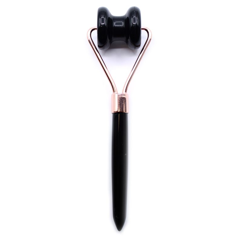 Gemstone Jawline Roller - Black Obsidian with Pouch