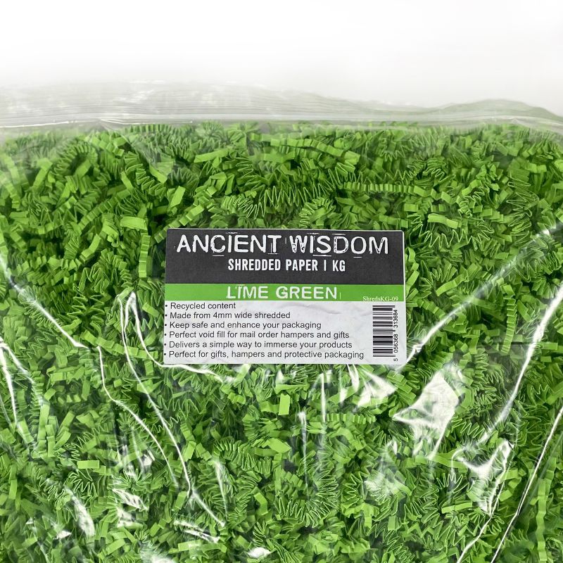 ZigZag DeLux Shredded Paper - Lime Green (1KG)