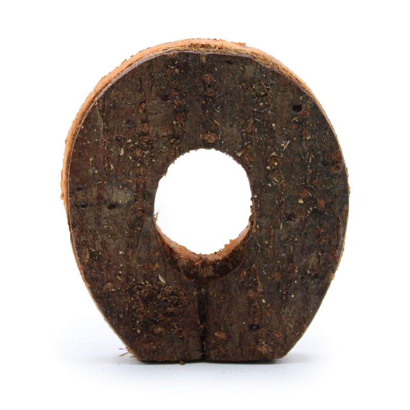 Rustic Bark Letter - "O" - 7cm