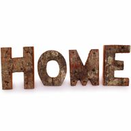 Rustic Bark Letter Set - HOME (4x3) - 7cm