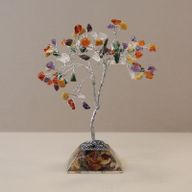Gemstone Tree with Orgonite Base - 80 Stones - Multi