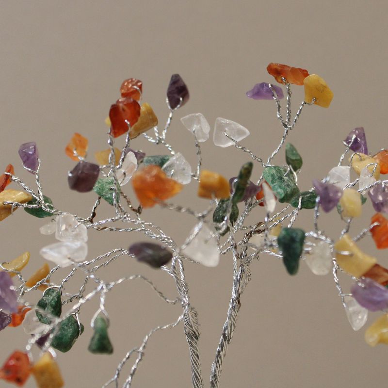 Gemstone Tree with Orgonite Base - 80 Stones - Multi