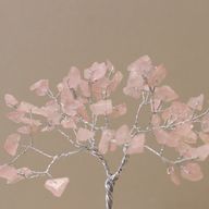 Gemstone Tree with Orgonite Base - 80 Stones - Rose Quartz