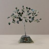Gemstone Tree with Orgonite Base - 80 Stones - Moss Agate