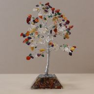 Gemstone Tree with Orgonite Base - 160 Stones - Multi