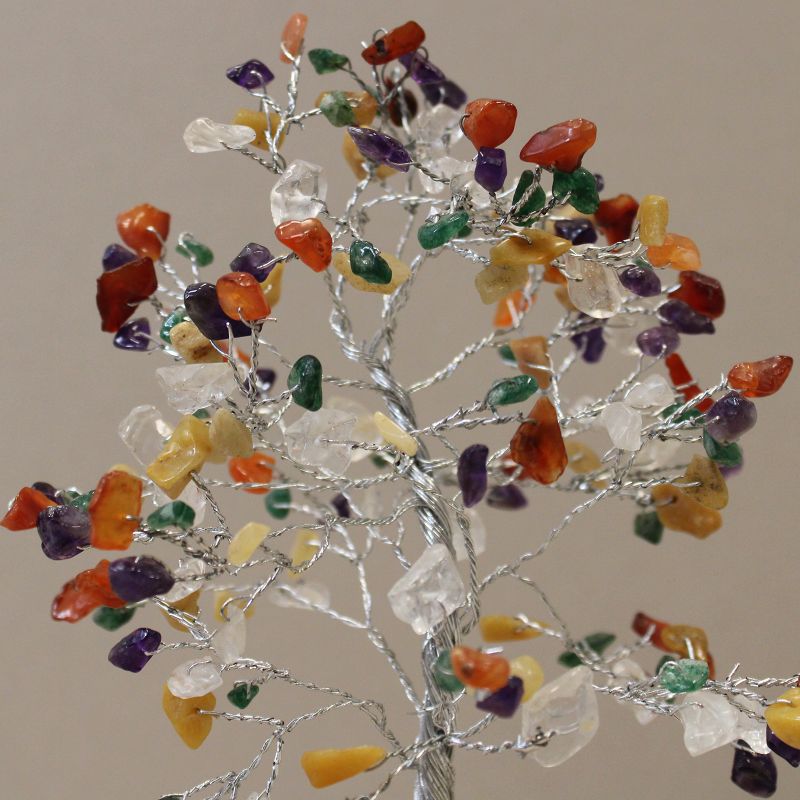 Gemstone Tree with Orgonite Base - 160 Stones - Multi