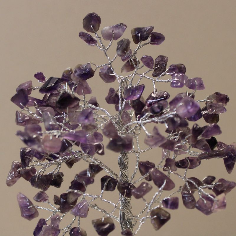 Gemstone Tree with Orgonite Base - 160 Stones - Amethyst