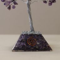 Gemstone Tree with Orgonite Base - 160 Stones - Amethyst