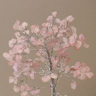 Gemstone Tree with Orgonite Base - 160 Stones - Rose Quartz