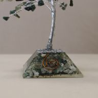 Gemstone Tree with Orgonite Base - 160 Stones - Moss Agate