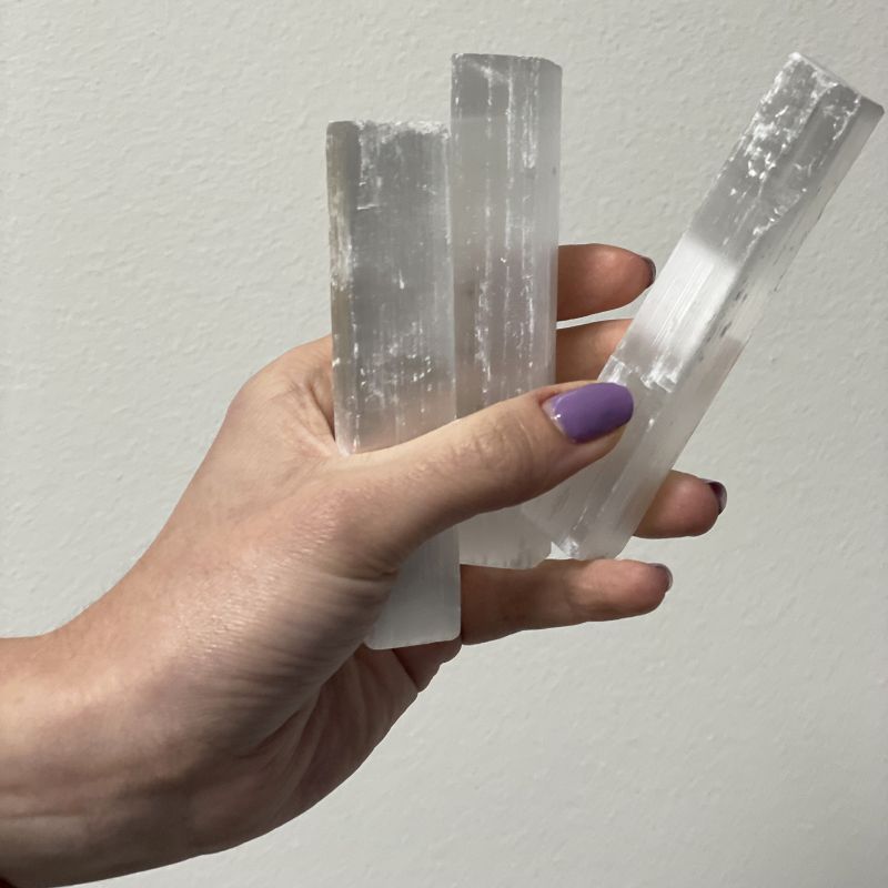 Selenite Stick Raw Crystal - Natural Stone 7-10 cm