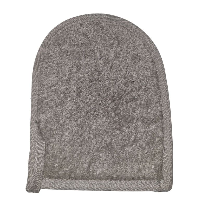Bamboo & Linen Bath Mitt - Charcoal