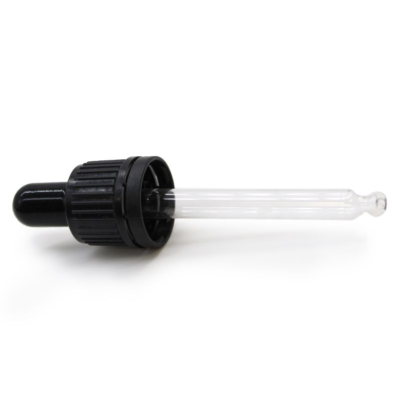 Black Glass Pipette for 100ml Dropper Bottle 18mm