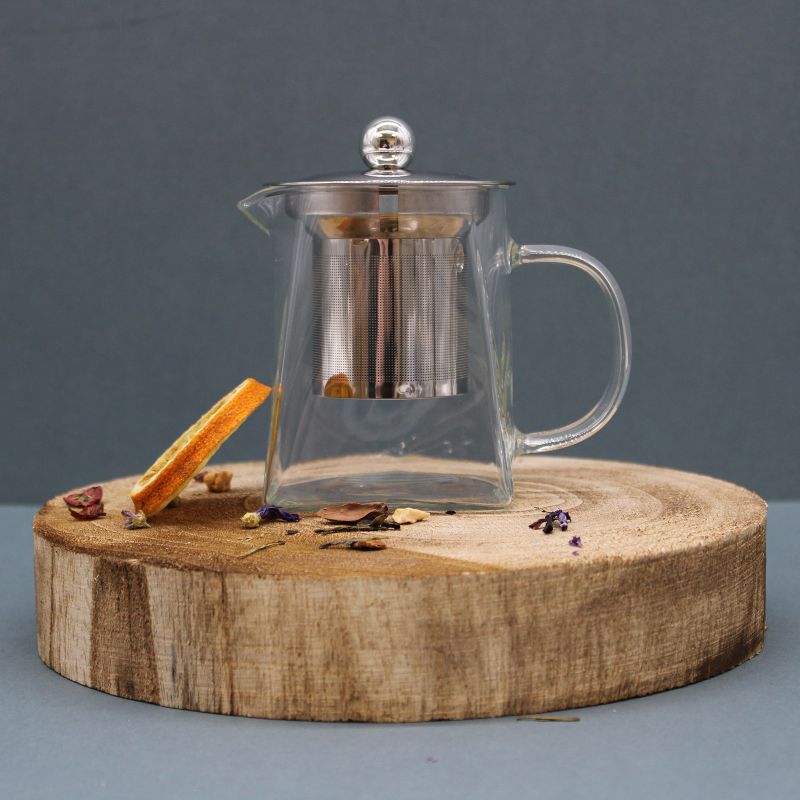 Glass Infuser Teapot - Tower Shape - 350ml - Gift Boxed