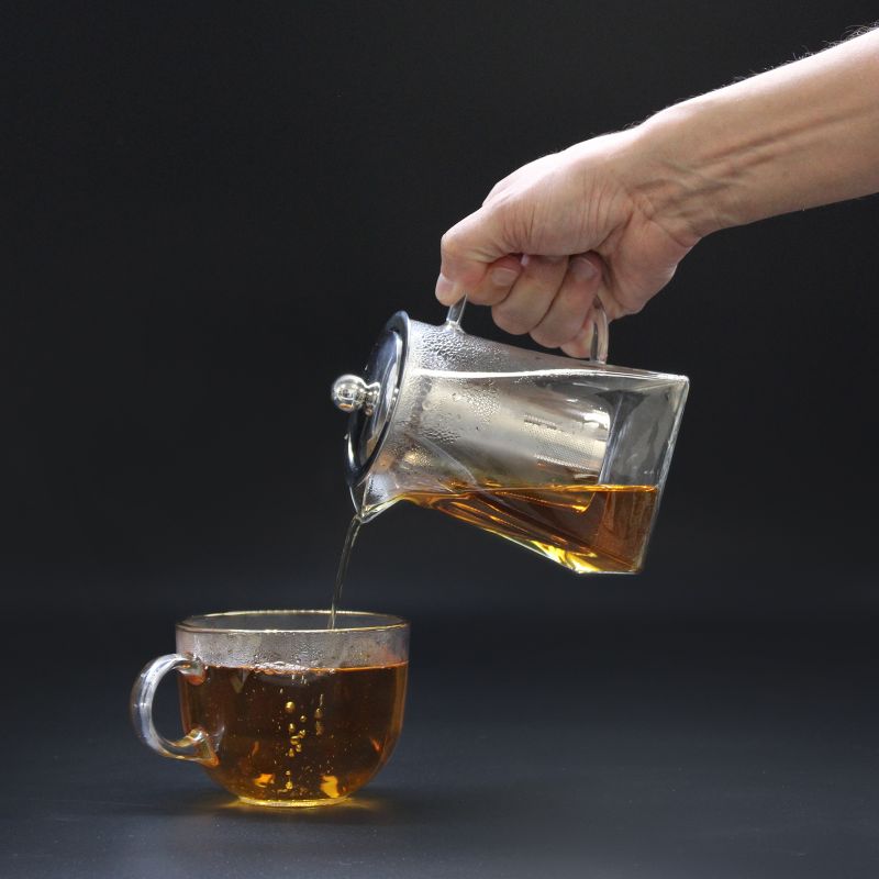 Glass Infuser Teapot - Tower Shape - 350ml - Gift Boxed