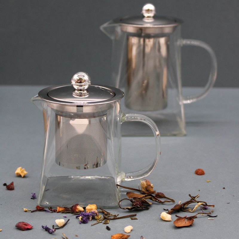 Glass Infuser Teapot - Tower Shape - 350ml - Gift Boxed
