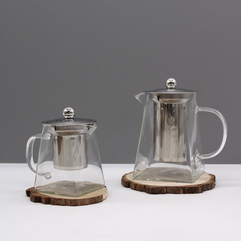 Glass Infuser Teapot - Tower Shape - 350ml - Gift Boxed