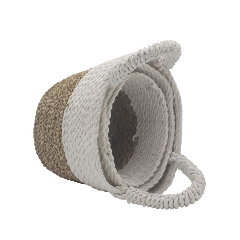 Seagrass Basket Set - Natural / White
