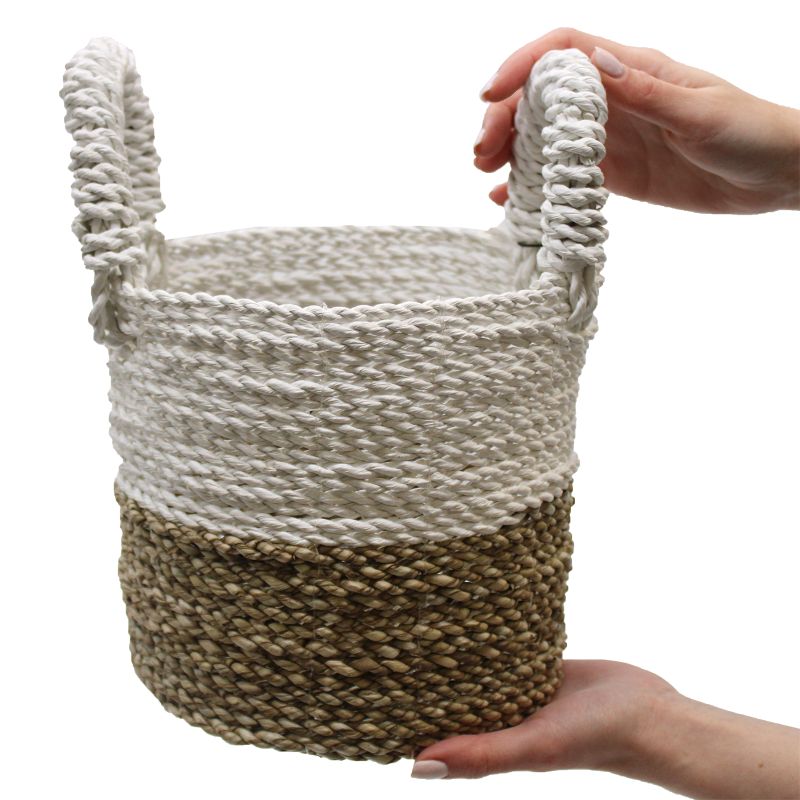 Seagrass Basket Set - Natural / White