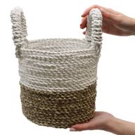 Seagrass Basket Set - Natural / White