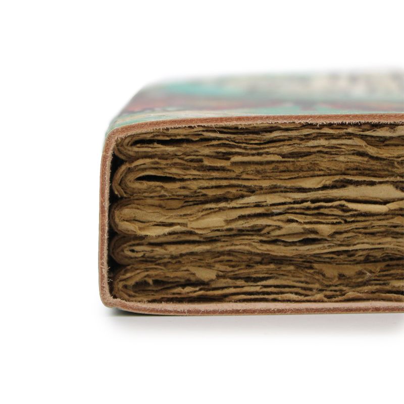 Leather "Never Hide Your Wings" Deckle-edge Notebook (18x13cm")