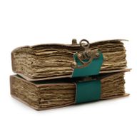 Leather "Never Hide Your Wings" Deckle-edge Notebook (18x13cm")