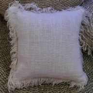 Linen Cushion Covering 45x45cm with Fringe