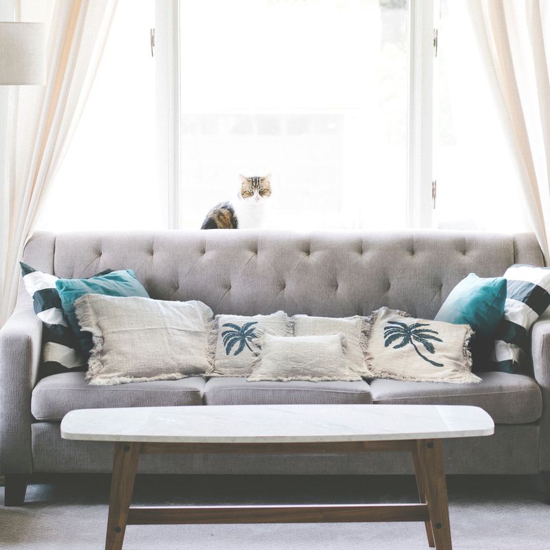 Linen Cushion Covering 45x45cm with Fringe