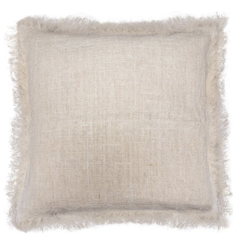 Linen Cushion Covering 45x45cm with Fringe