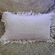 Linen Cushion Covering 30x50cm with Fringe