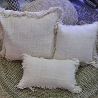 Linen Cushion Covering 30x50cm with Fringe