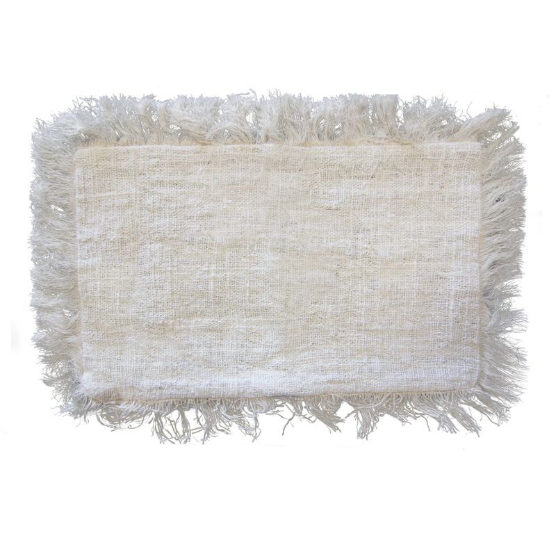 Linen Cushion Covering 30x50cm with Fringe