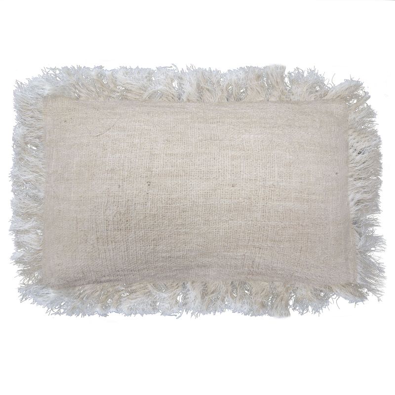 Linen Cushion Covering 30x50cm with Fringe