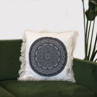 Traditional Mandala Cushion Covers 45x45cm - Black
