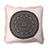 Traditional Mandala Cushion Covers 45x45cm - Black