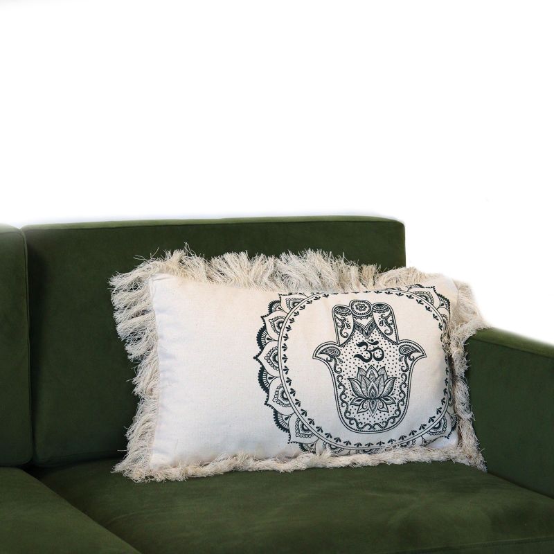 Hamsa Mandala  Cushion Covers 30x50cm - Green